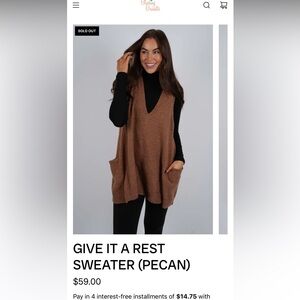 Blushing Brunette Cozy Knit Sweater Vest